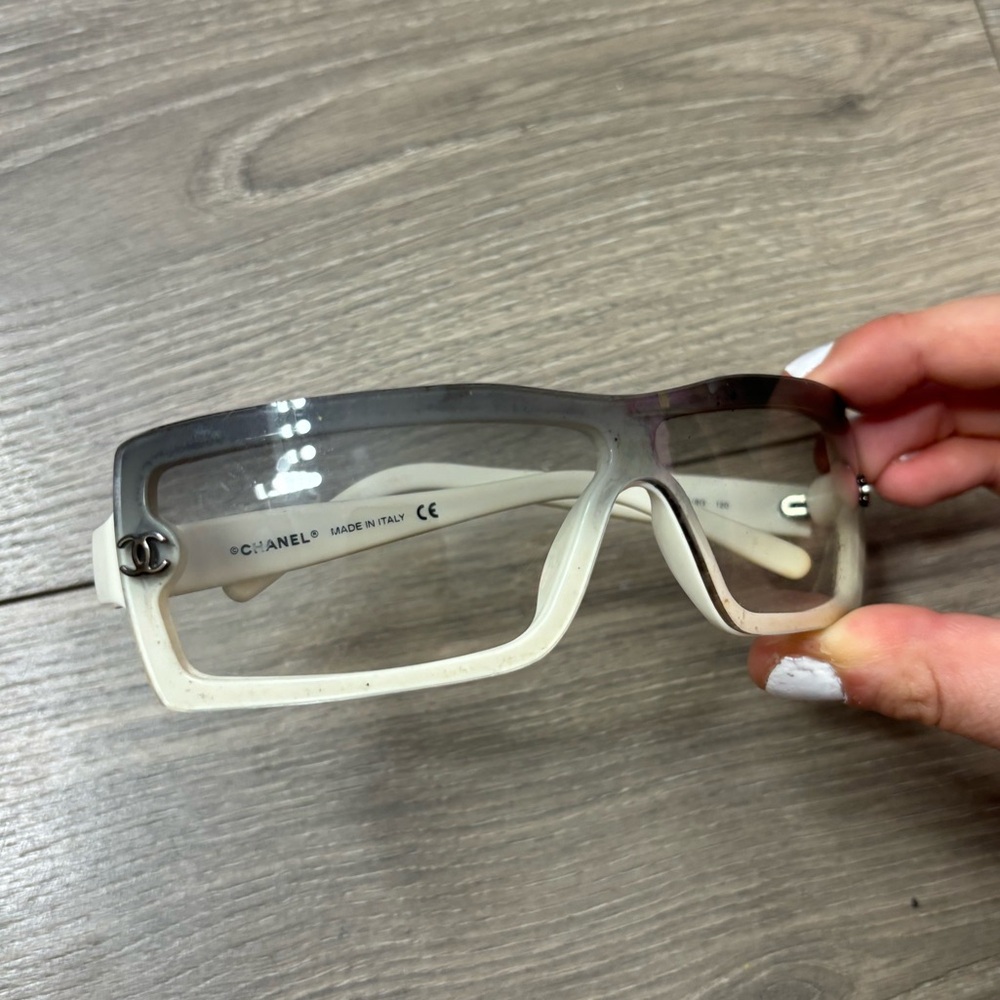 Authentic Chanel Gray and White vintage Sunglasses